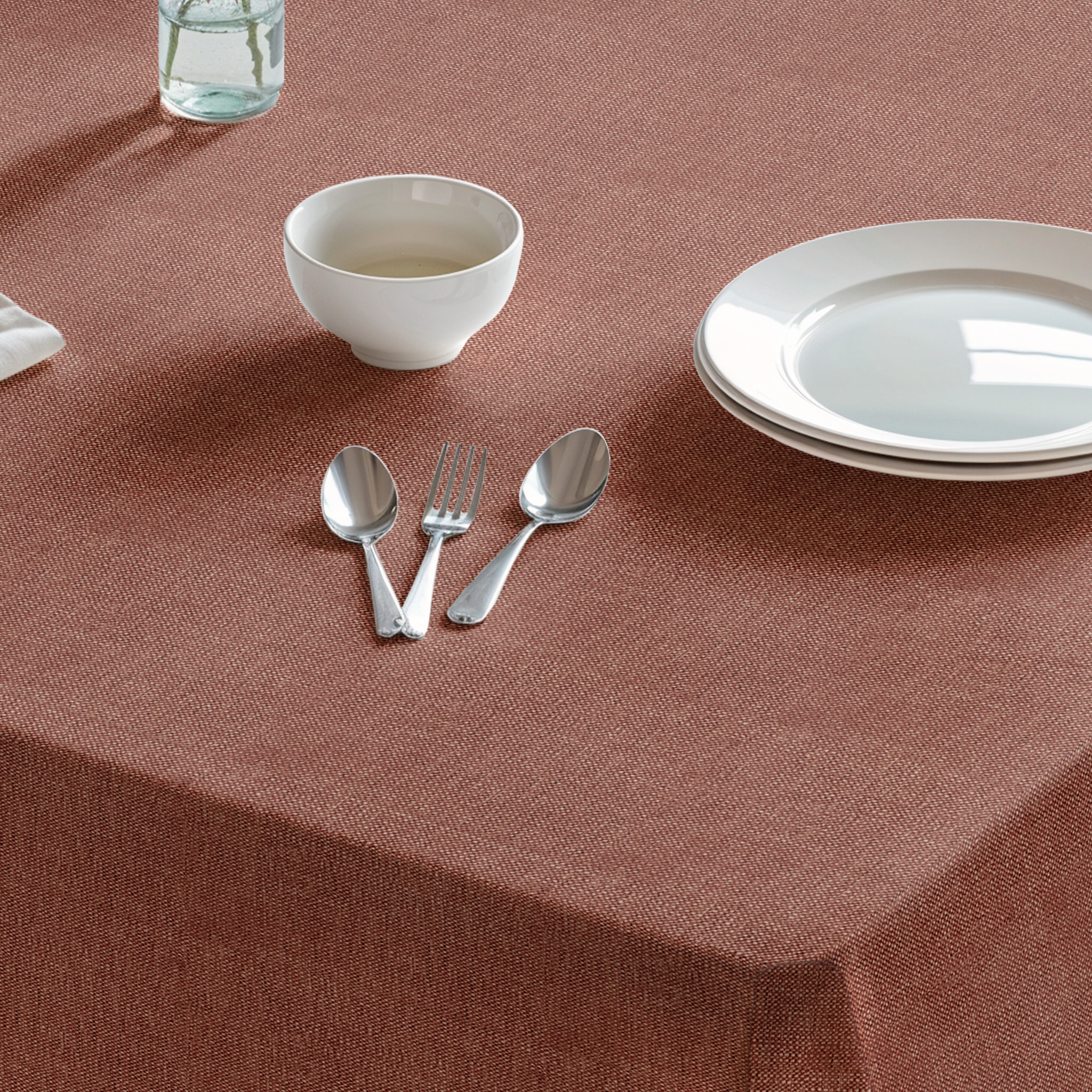 Nappe jacquard unie antitache INDRA TEJA