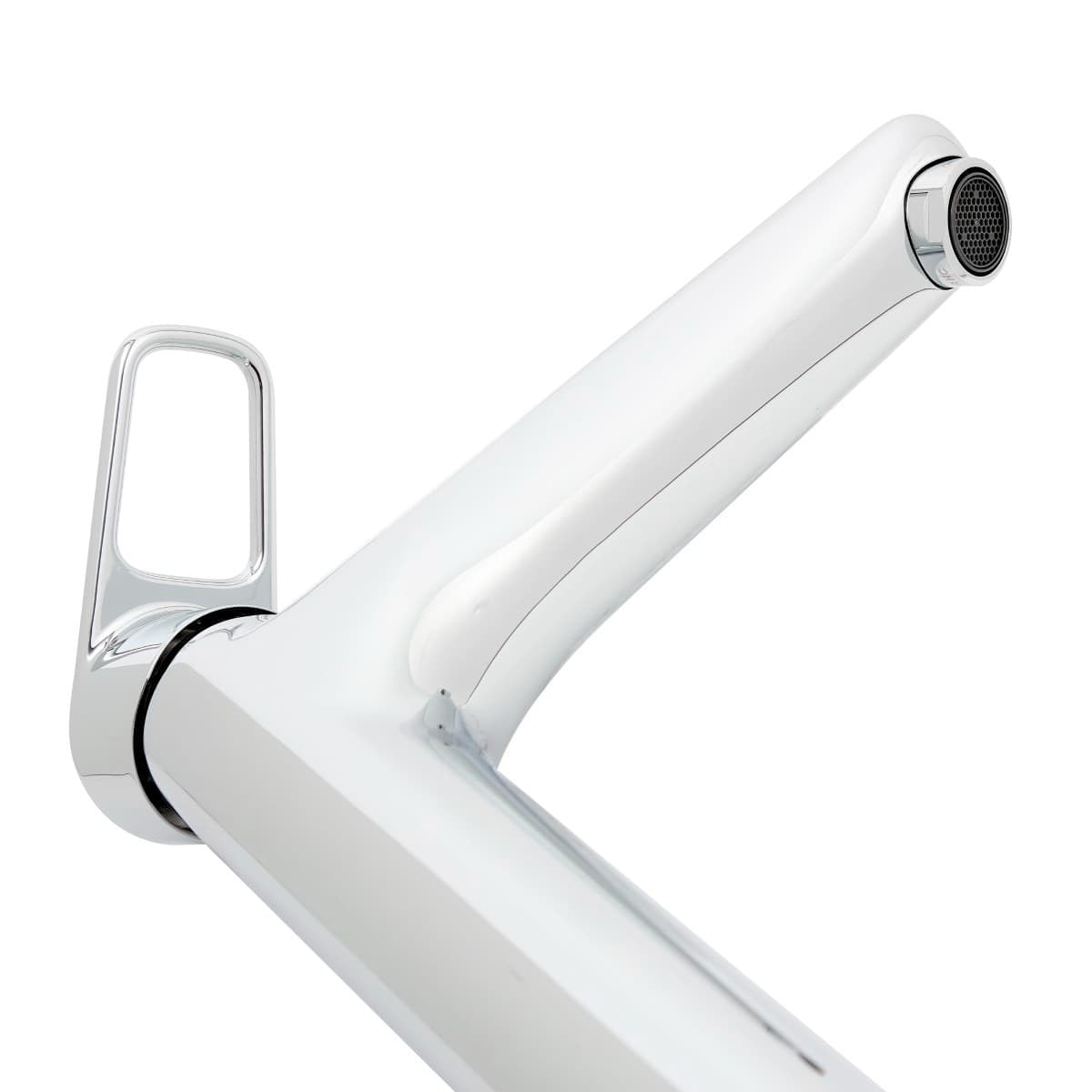 Flow mitigeur lavabo XL 29,2 cm, à levier, sans vidage, chrome (A43014)