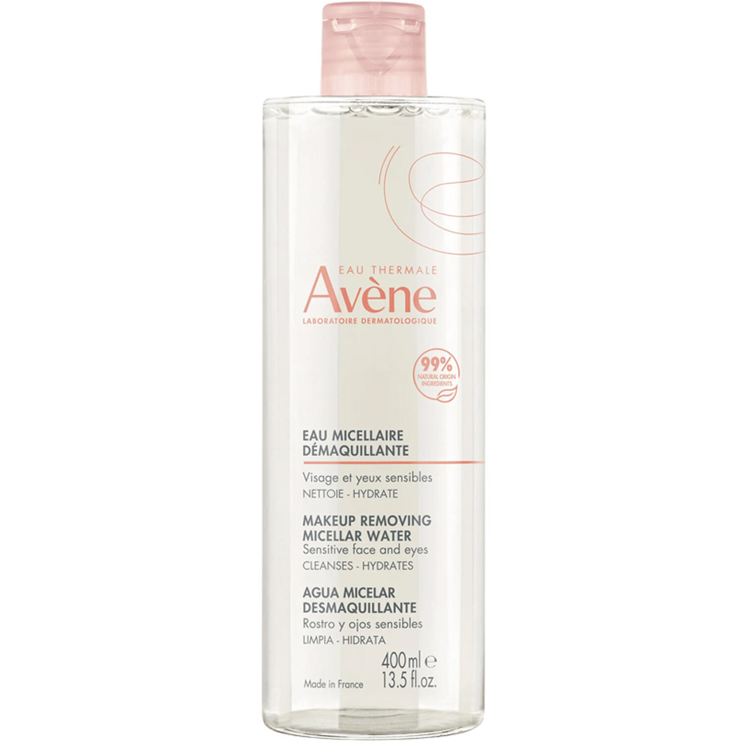 Les Essentiels - Eau Micellaire Démaquillante - Visage et Yeux - Peaux Sensibles, 400 ml