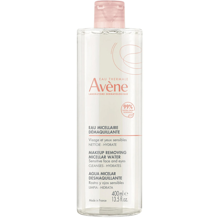 Les Essentiels - Eau Micellaire Démaquillante - Visage et Yeux - Peaux Sensibles, 400 ml