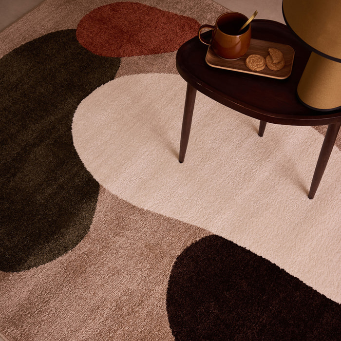 EUPHORIA - Tapis de salon multicolore à motif graphique