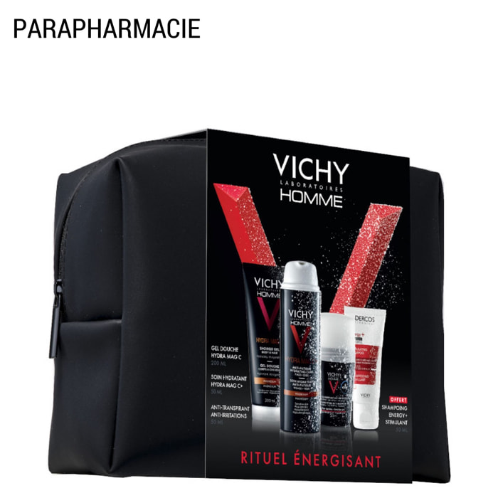 Vichy Homme - Trousse Hydra Mag C Gel douche 200 ml + 3 Produits