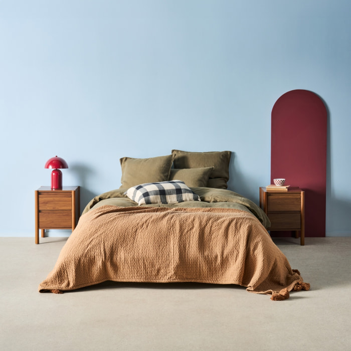 Table de chevet décor bois 2 tiroirs (lot de 2) HARMONY