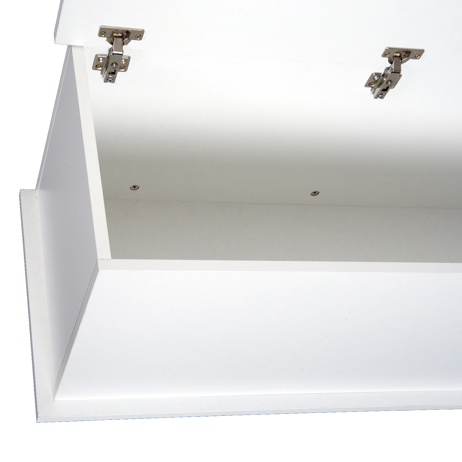Coffre malle de rangement coffre à jouets dim. 100L x 40l x 40H cm panneaux particules blanc
