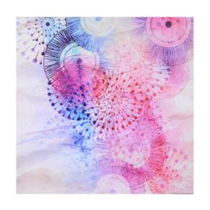 Quadro stampa con bluetooth blu e fucsia cm60x60x4