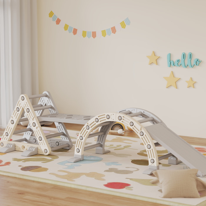 Triangle escalade enfant arc d'escalade rampe double-face pour grimper glisser chaise à bascule HDPE gris