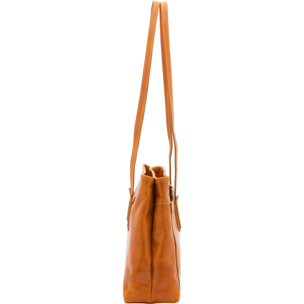 Borsa a spalla da donna - Modello Iduna Lux - Vera pelle - 35.0 x 26.0 x 12.0 cm