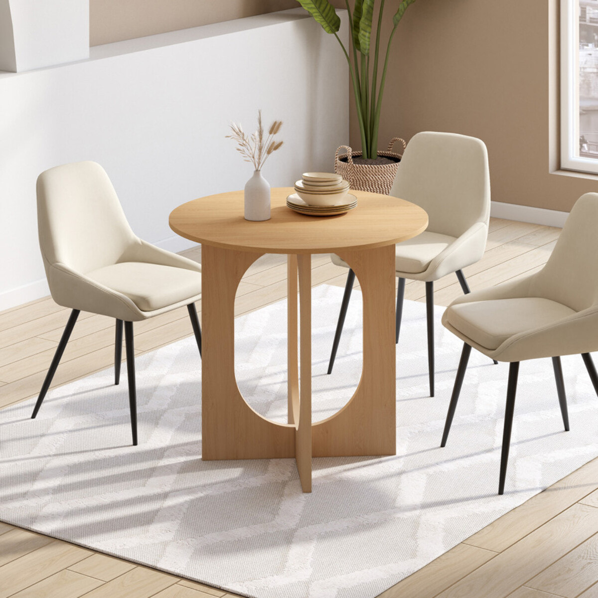 Table à manger ronde Mathis Ø80cm