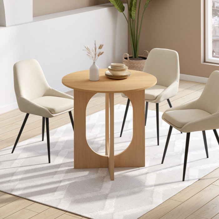 Table à manger ronde Mathis Ø80cm