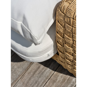 RAMATUELLE - Salon bas de jardin 5 places en aluminium et résine tressée