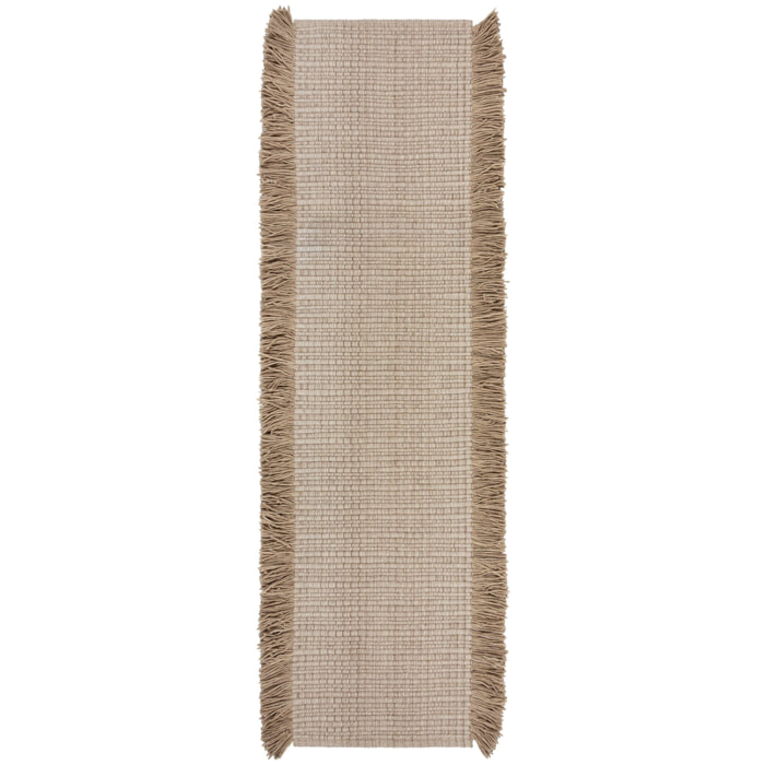 Tapis en laine de couloir FRANGES