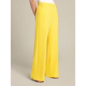 Elena Mirò - Pantalones sastre de fibras recicladas - Amarillo
