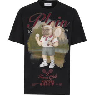 PHILIPP PLEIN Round Neck T-Shirt Bulldog Tennis Club