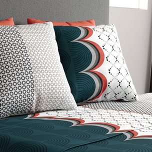 Parure de drap 3pcs avec drap housse bonnet:25cm 100%coton 57fils antan