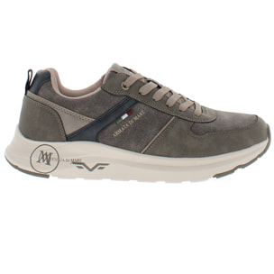 Armata di Mare Scarpe Uomo Sneakers Casual Stringate con Soletta Rimovibile in Memory Foam AMU 2N818 Dk Taupe