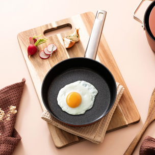 Juego de 3 Sartenes Ø24Ø28Ø30cm + Sartén Grill 24x24cm en Aluminio forjado AGROS San Ignacio