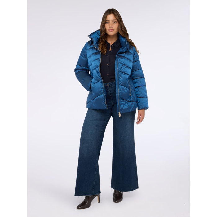 Fiorella Rubino - Plumífero con cuello alto - Azul