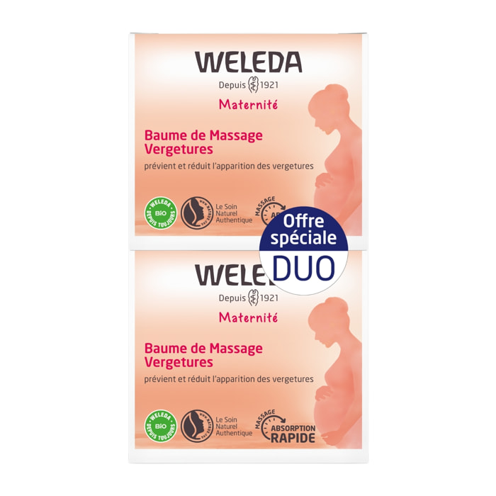 WELEDA - Duo Baume de Massage Vergetures - 2 x 150 ml