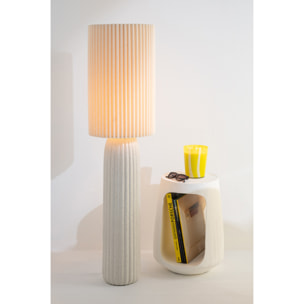 J-Line bougie parfumée Noa Lignes - Yashioka Gardenia - verre -jaune - large - 95H