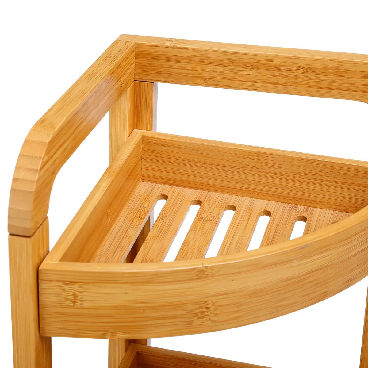 Étagère d'angle 3 niveaux 23cm bambou