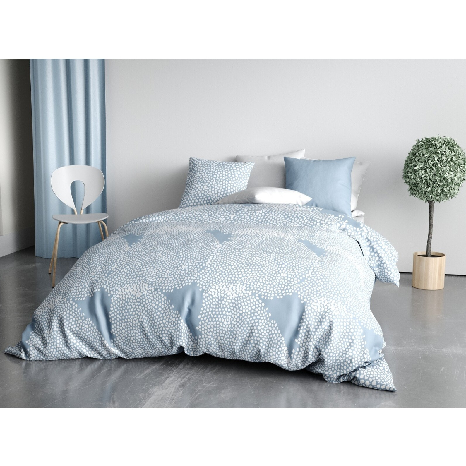 Parure Housse De Couette 3pcs 100% coton 57fils Empreinte