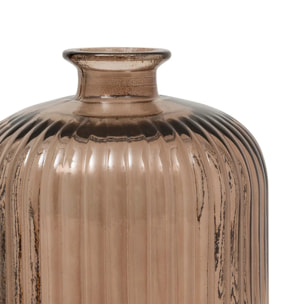 Vase "Luz" verre recyclé marron H23cm