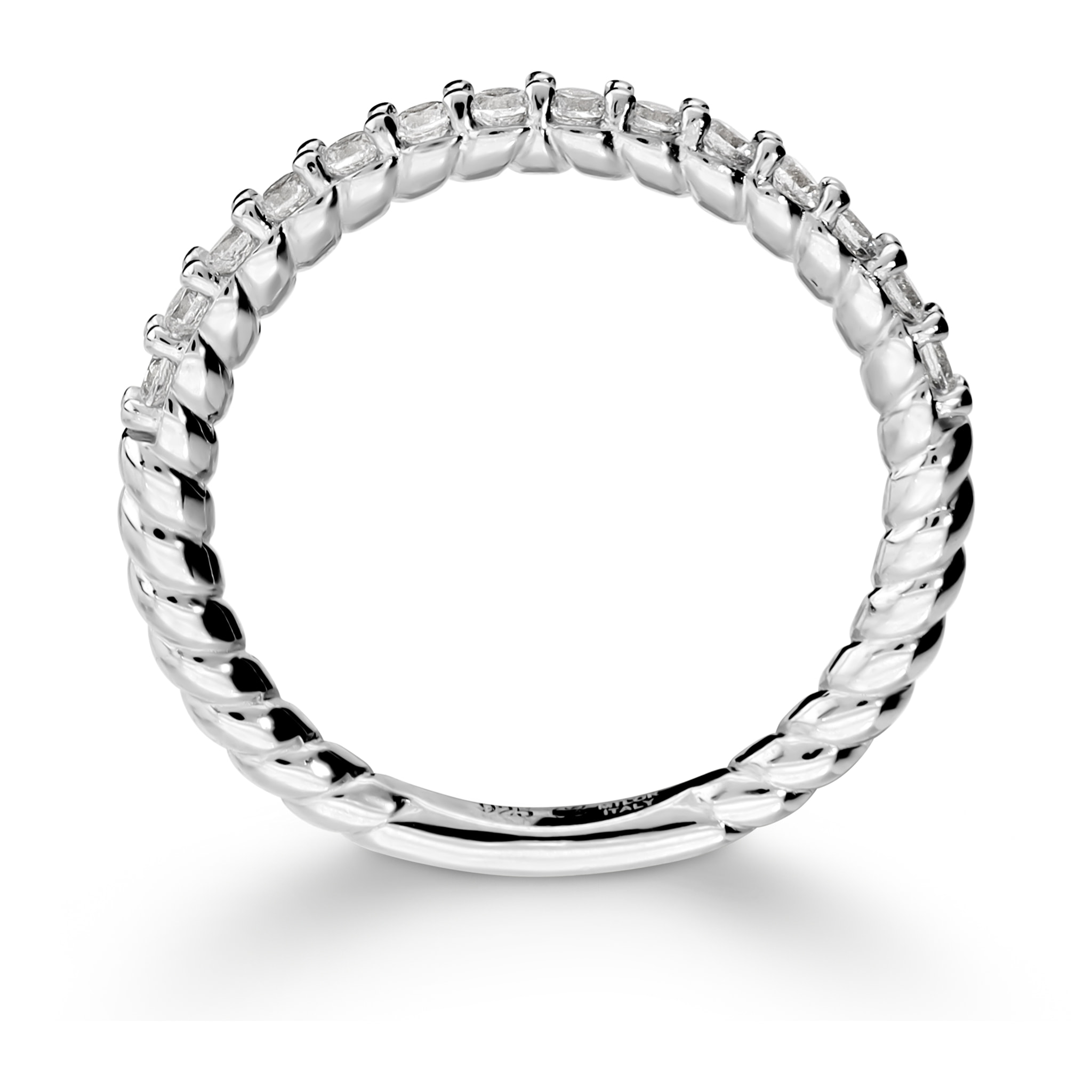 Anello Veretta in Argento 925 con Cubic Zirconia