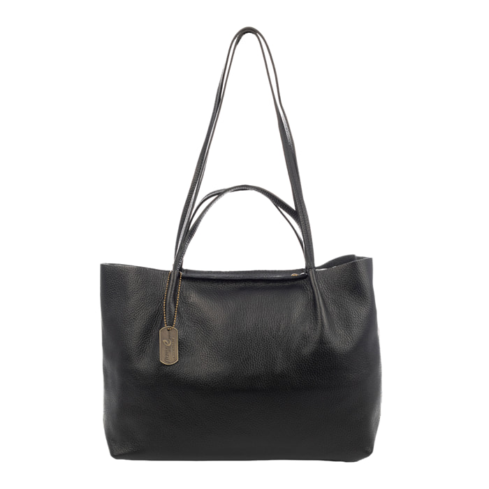 Battaglia Bolso tote Mujer. Piel auténtica Dollaro.