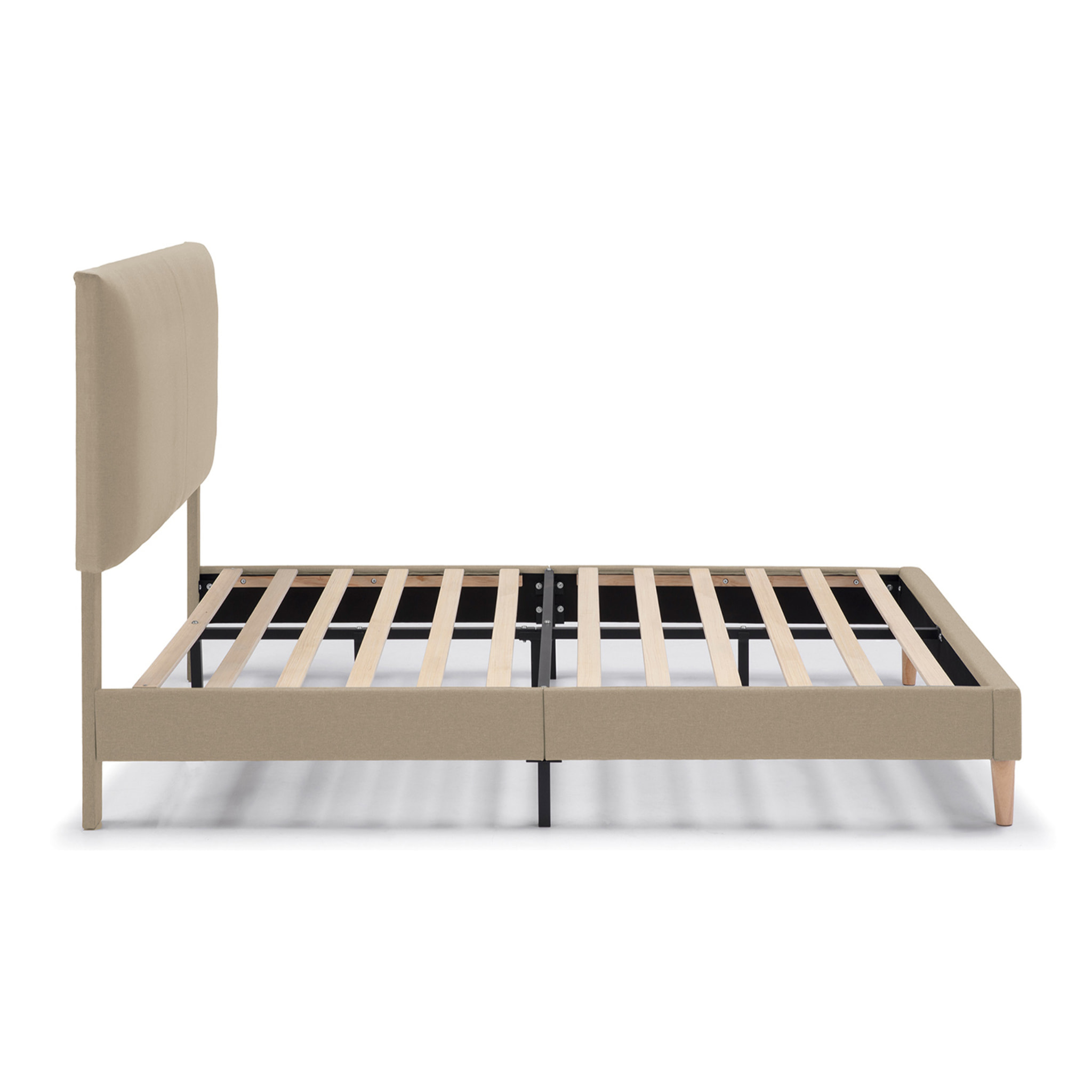 Estructura de cama tapizada Lauren de 30 cm Beige