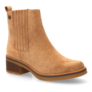 Botín mujer con tacón cierre elástico