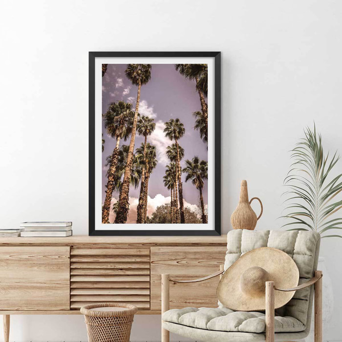 Affiche los angeles beverly hills Affiche sous cadre noir