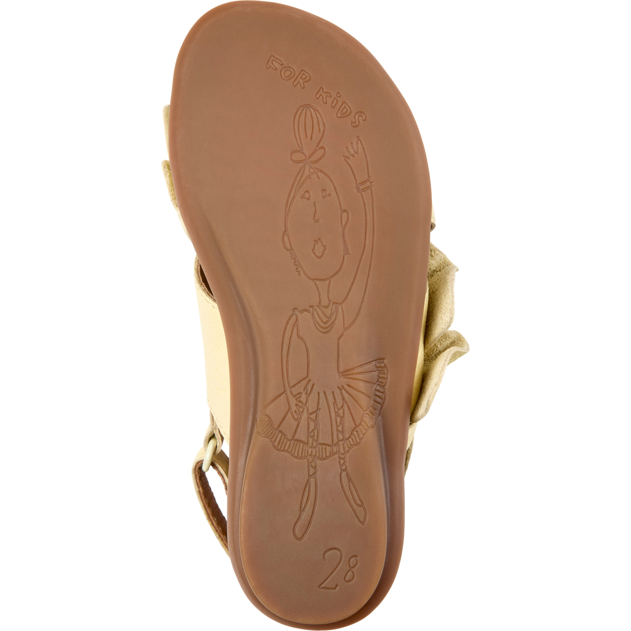 Sandalias - CAMPER Right Kids Twins - Amarillo - Cuero liso