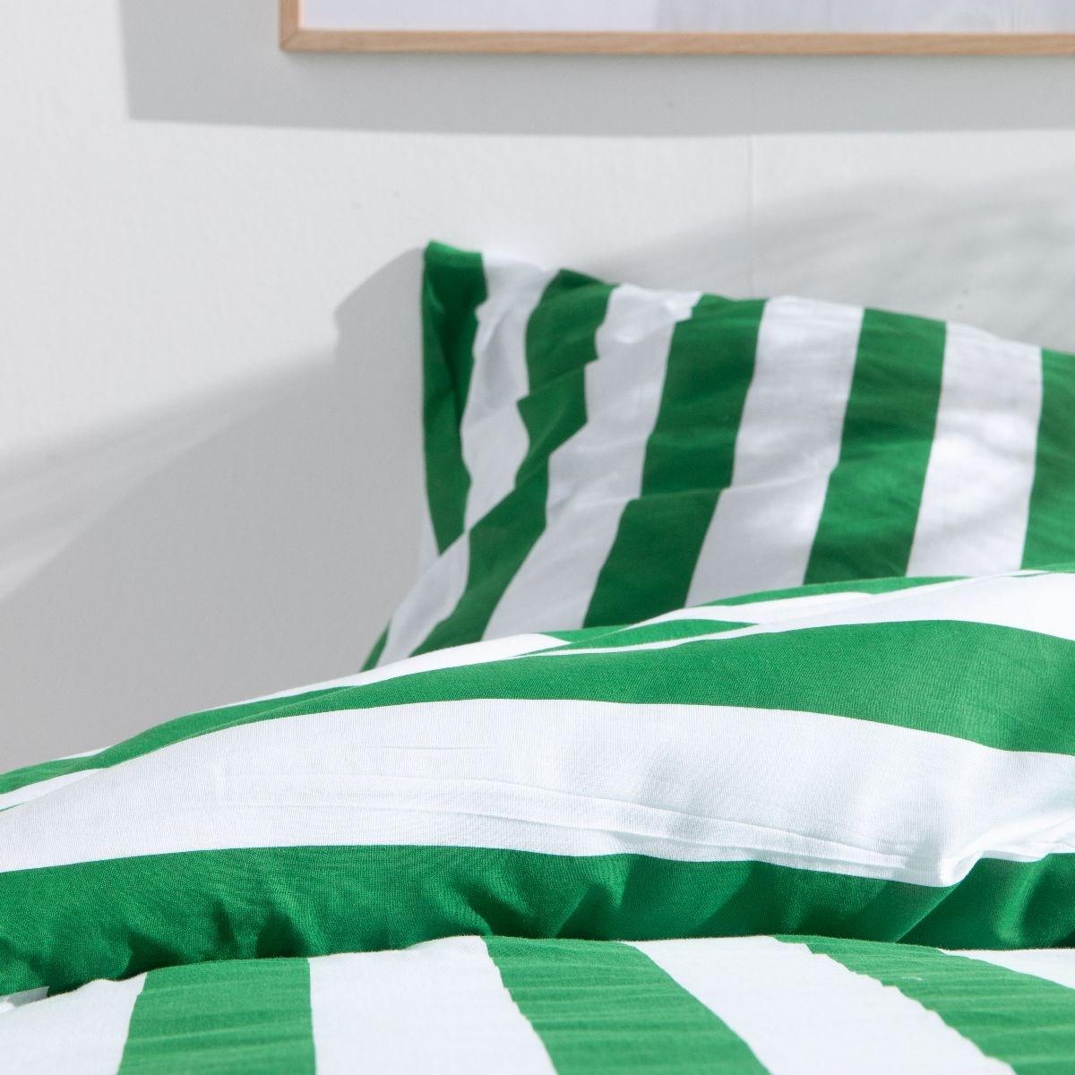 Parure de lit SUMMER STRIPES vert