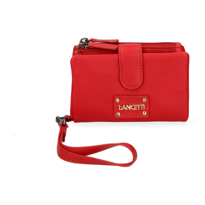 Portafoglio donna in vera pelle - Modello False - Casual - 13.5 x 10.0 x 3.0 cm
