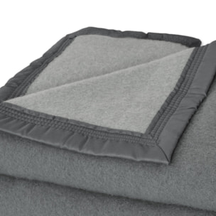 Couverture en 100% pure laine vierge 500g/m² - Gris anthracite