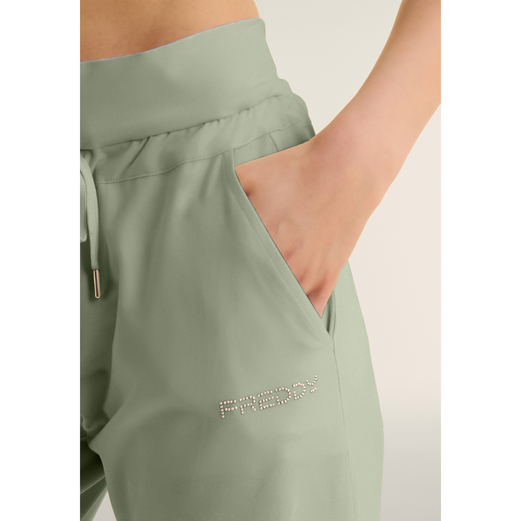 Pantaloni Sportivi con Coulisse in Jersey Elasticizzato