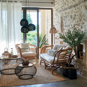 Lampadaire "Jily" beige H150cm