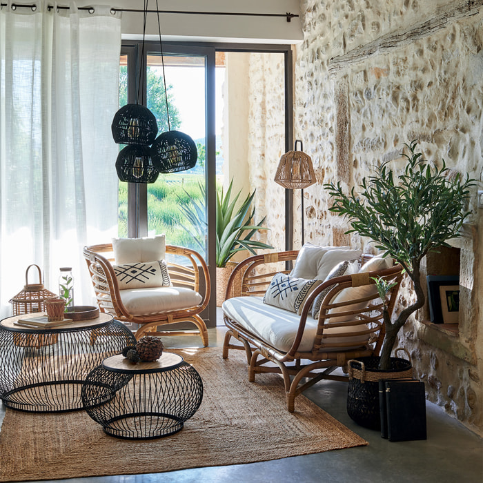 Lampadaire "Jily" beige H150cm
