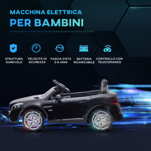 AIYAPLAY Macchina Elettrica per Bambini Licenza Mercedes SLC 300 con Telecomando, in PP e Metallo, 107x62.5x44 cm, Nero