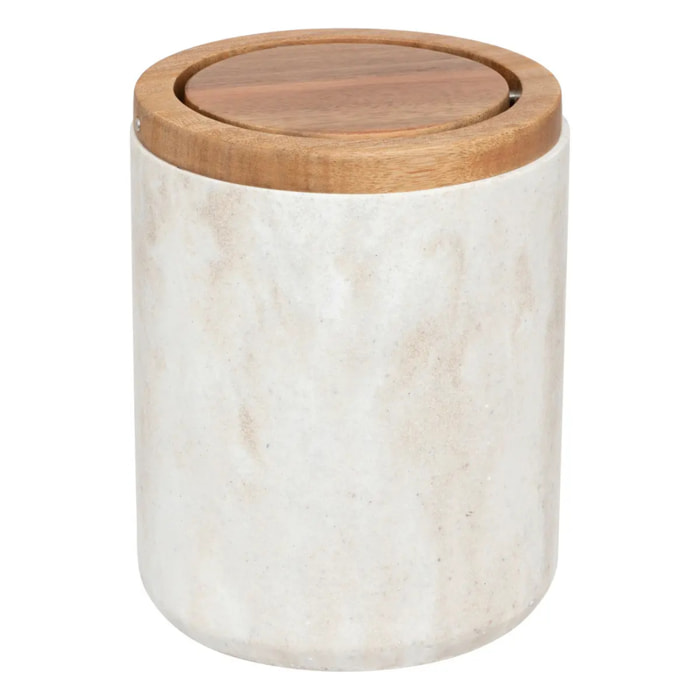 Poubelle de table "Côme" effet travertin