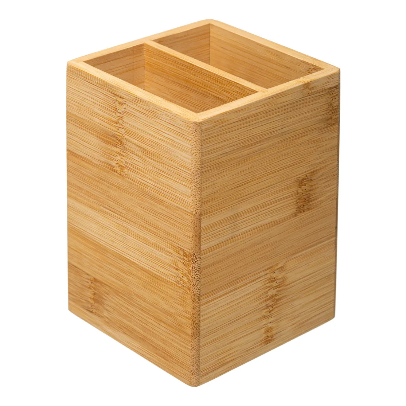 Pot à ustensiles 2 compartiments bambou