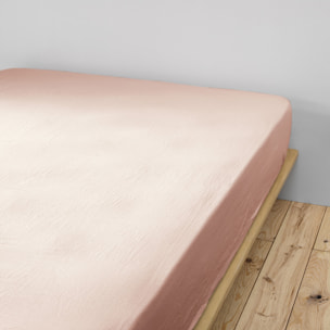 Drap housse - bonnet:30cm - 100% gaze de coton guimauve