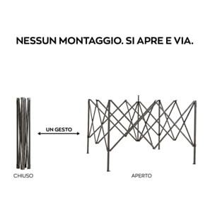 Gazebo richiudibile 3x3 pieghevole a fisarmonica automatico mercato tenda con sacca colore verde