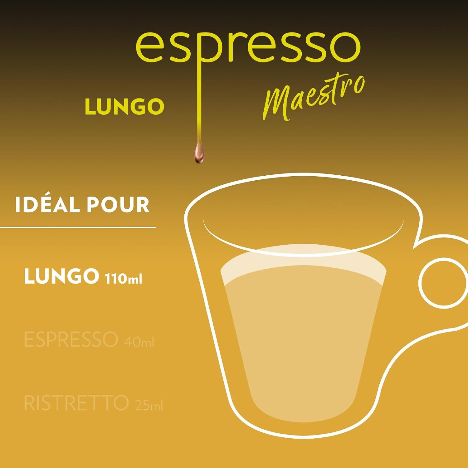 Café Espresso Lungo x10.  Capsules compatibles Nespresso en aluminium