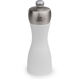 FIDJI MOULIN À POIVRE BOIS BLANC MAT ET INOX 15CM Fidji