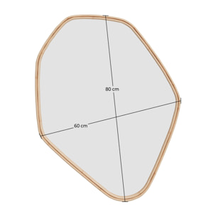 Miroir organique en rotin 80x60 cm - Tseri