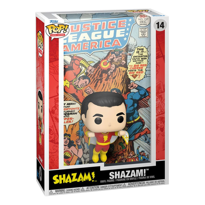 Dc Comics Pop! Comic Cover Vinile Figura Shazam 9 Cm Funko