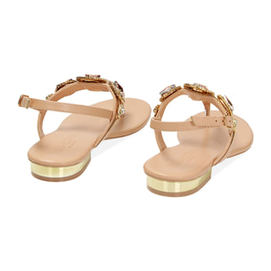 Sandalias bajas nude