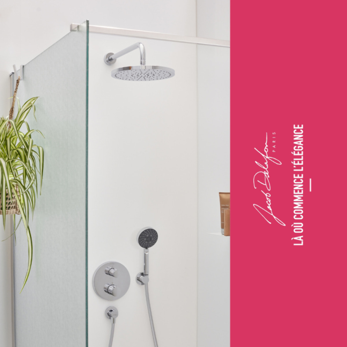 Colonne de douche encastrée thermostatique Modulo rond
