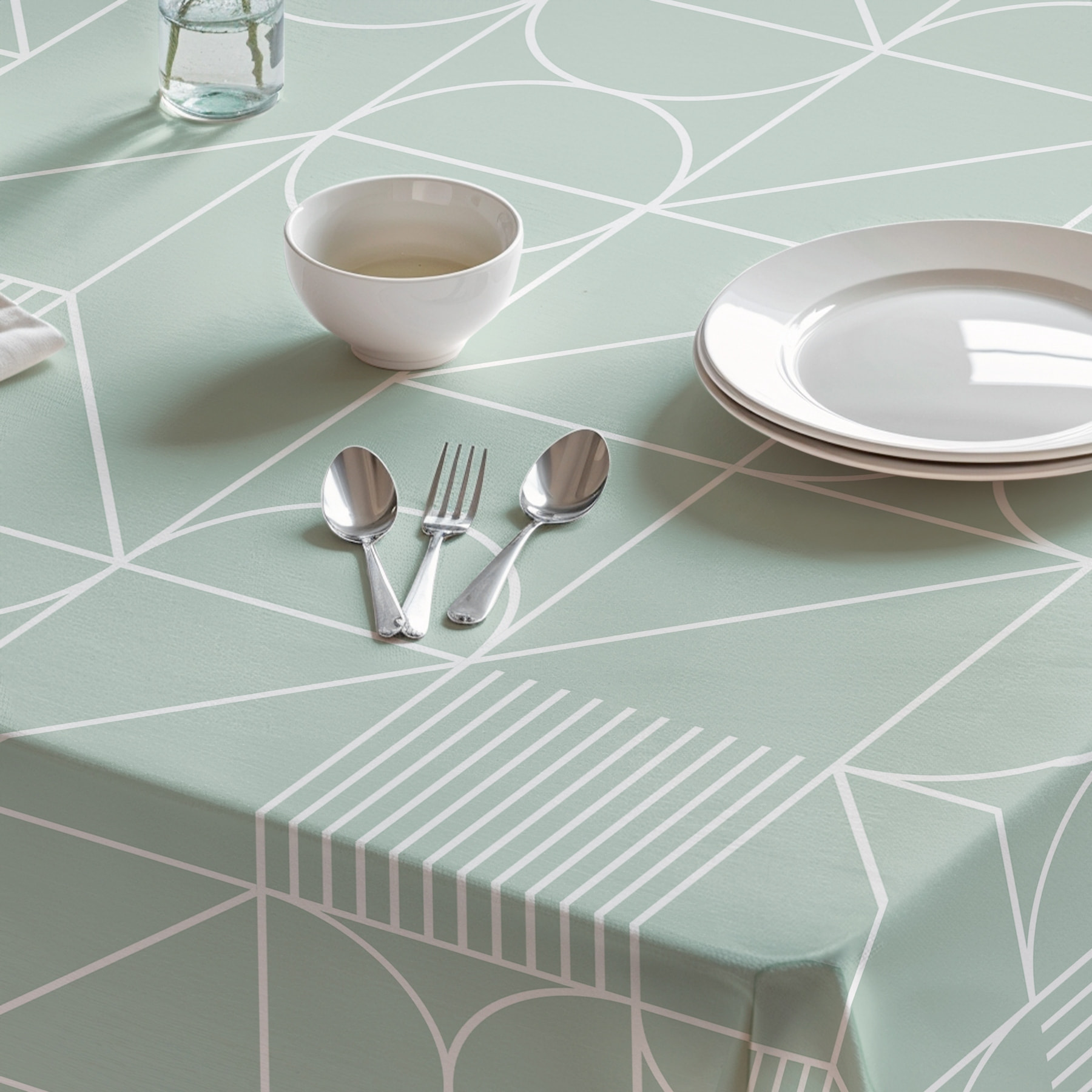 Mantel estampado antimanchas GORGIA AGUA